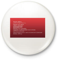 printfashion Media Offline - Kitűző, hűtőmágnes - Fehér (5249557)