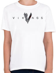 printfashion Vikings logo - Gyerek póló - Fehér (2758560)