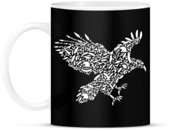 printfashion Fehér sas - Bögre - Fekete (792036)