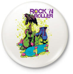 printfashion rock 'n roller - Kitűző, hűtőmágnes - Fehér (4637116)