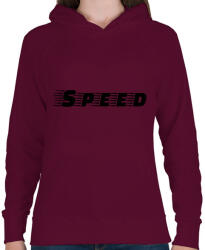 printfashion Speed - Női kapucnis pulóver - Bordó (2249018)