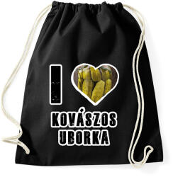 printfashion I Love Kovászos Uborka - Sportzsák, Tornazsák - Fekete (16364710)