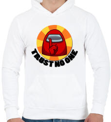 printfashion Trust no one - Férfi kapucnis pulóver - Fehér (3475444)