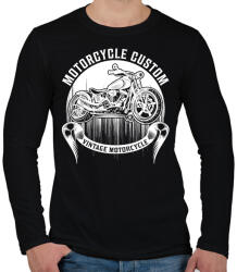 printfashion Motorcycle - Férfi hosszú ujjú póló - Fekete (13768714)