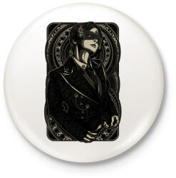 printfashion Maszkos - Kitűző, hűtőmágnes - Fehér (3073811)