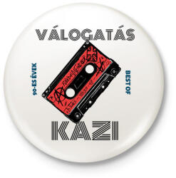 printfashion Retro kazetta - Kitűző, hűtőmágnes - Fehér (11541006)