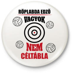 printfashion Röplabda edző - Kitűző, hűtőmágnes - Fehér (14007941)
