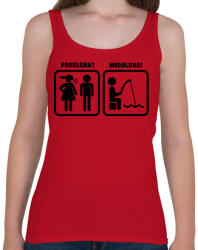 printfashion Probléma? Megoldva! Horgászat - Női atléta - Cseresznyepiros (1225877)