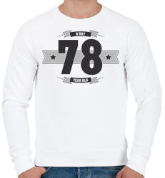 printfashion b-day-78-dark-lightgrey - Férfi pulóver - Fehér (516345)