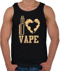 printfashion I love vape - Férfi atléta - Fekete (11962038)