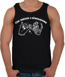 printfashion Csak vibeolok a démonjaimmal - Férfi atléta - Fekete (16465711)