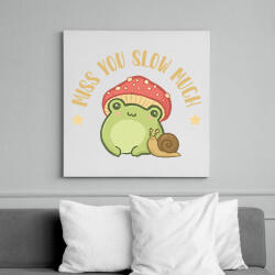 printfashion Miss you slow much - Vászonkép - Fehér (13406136)