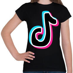 printfashion Tiktok - Női póló - Fekete (16181567)