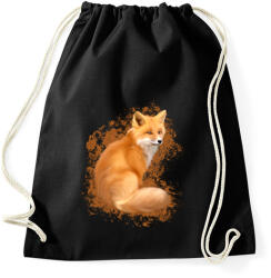 printfashion Róka - Sportzsák, Tornazsák - Fekete (5687746)