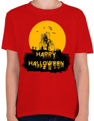 printfashion happy halloween - Gyerek póló - Piros (1847655)