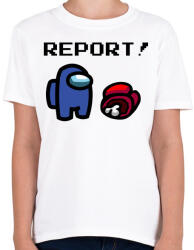 printfashion Among Us - Report! - Gyerek póló - Fehér (3931925)
