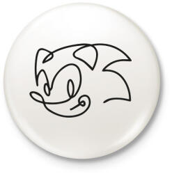printfashion Sonic - Kitűző, hűtőmágnes - Fehér (10786805)