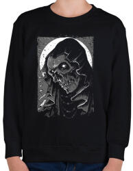 printfashion Csuklyás - Gyerek pulóver - Fekete (73343)