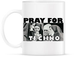 printfashion Pray for Techno - Bögre - Fehér (2613088)
