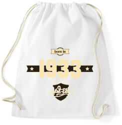 printfashion born-in-1933-cream-choco - Sportzsák, Tornazsák - Fehér (617796)
