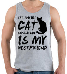 printfashion Macskabarát - Férfi atléta - Sport szürke (210642)