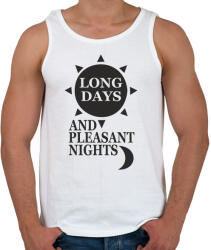 printfashion Setét torony - Férfi atléta - Fehér (12073135)