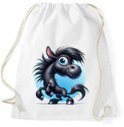 printfashion Fekete ló - Sportzsák, Tornazsák - Fehér (15900077)