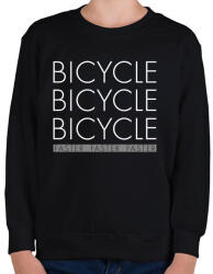printfashion Bicikli - Gyerek pulóver - Fekete (522482)