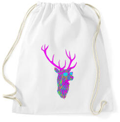 printfashion Party deer - Sportzsák, Tornazsák - Fehér (231168)