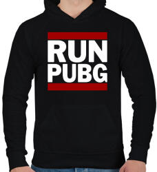 printfashion RUN PUBG - Férfi kapucnis pulóver - Fekete (1274209)