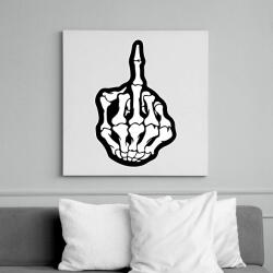 printfashion Death Middle Finger - Vászonkép - Fehér (6637956)