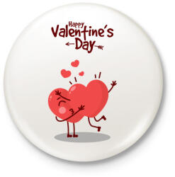 printfashion Szív küldi szívnek - Kitűző, hűtőmágnes - Fehér (3083754)