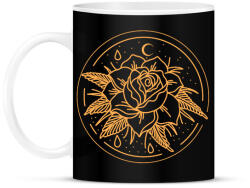 printfashion Arany rózsa - Bögre - Fekete (2347537)