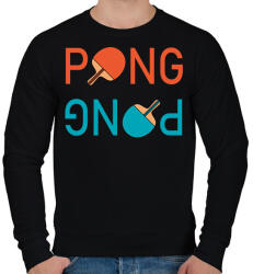 printfashion PingPong - Ütővel - Férfi pulóver - Fekete (6991154)