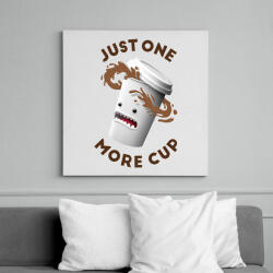 printfashion Kávé őrült - Vászonkép - Fehér (6640026)