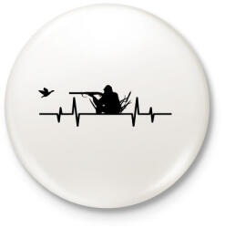 printfashion Duck Hunter - Kitűző, hűtőmágnes - Fehér (3080921)