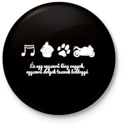 printfashion egyszerűf - Kitűző, hűtőmágnes - Fekete (3104158)