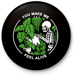 printfashion Kertész élet - Kitűző, hűtőmágnes - Fekete (12958792)