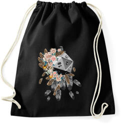 printfashion D20 Tollakkal és Virágokkal - Sportzsák, Tornazsák - Fekete (2627242)