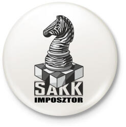 printfashion Sakk imposztor - Kitűző, hűtőmágnes - Fehér (4922432)