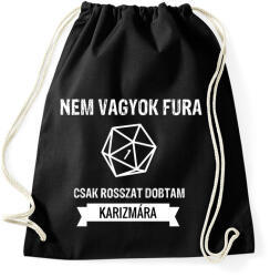 printfashion Rosszat dobtam karizmára - Sportzsák, Tornazsák - Fekete (4781557)