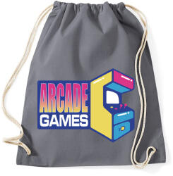 printfashion Arcade Games - Sportzsák, Tornazsák - Grafitszürke (922187)
