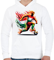 printfashion Foci - Férfi kapucnis pulóver - Fehér (15345531)