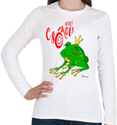 printfashion Csókolj meg! - Női hosszú ujjú póló - Fehér (455050)