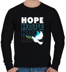 printfashion Hope felirat - Férfi pulóver - Fekete (13959628)