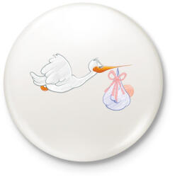 printfashion Baby - Kitűző, hűtőmágnes - Fehér (5155703)