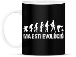 printfashion Részeg evolúció - Bögre - Fekete (16434702)