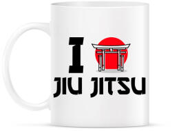 printfashion I love Jiu Jitsu - Bögre - Fehér (9449242)