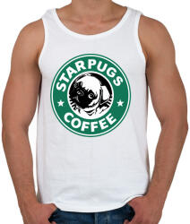 printfashion STARPUGS COFFEE - Férfi atléta - Fehér (294542)