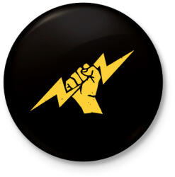 printfashion Villanyszerelő 1 - Kitűző, hűtőmágnes - Fekete (3102059)